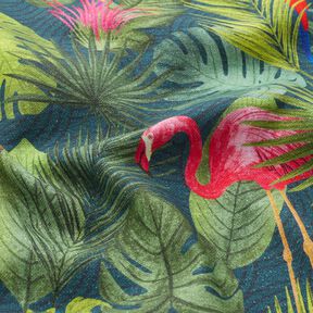 Decostof Half panama tropische vogels – donkergroen/rood, 