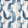 Decostof Half panama abstracte ketting – ivoor/blauw,  thumbnail number 1