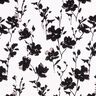 Viscosestof abstracte bloemenprint – wit/zwart,  thumbnail number 1
