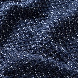 Katoentricot melange – marineblauw, 