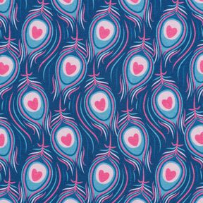 Katoenjersey Pavo | Stoff&Liebe – koningsblauw/intens roze, 