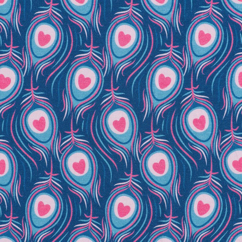 Katoenjersey Pavo | Stoff&Liebe – koningsblauw/intens roze, image number 1