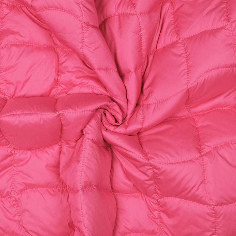 Doorgestikte stof golvende vierkanten – neon pink/neongroen,  image number 3