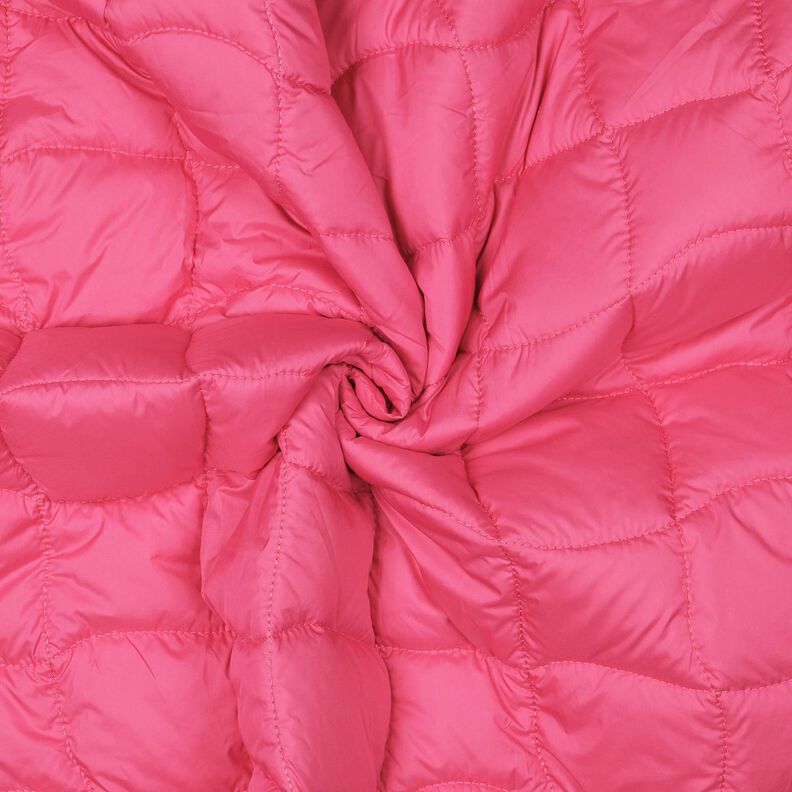 Doorgestikte stof golvende vierkanten – neon pink/neongroen, image number 3