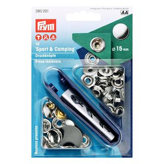Drukknopen sport en camping [Ø 15 mm] - zilver| Prym, 