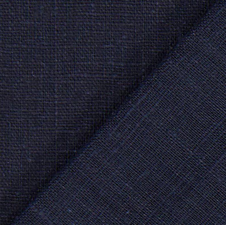 Linnen stof Ramee mix medium – zwart blauw,  image number 4