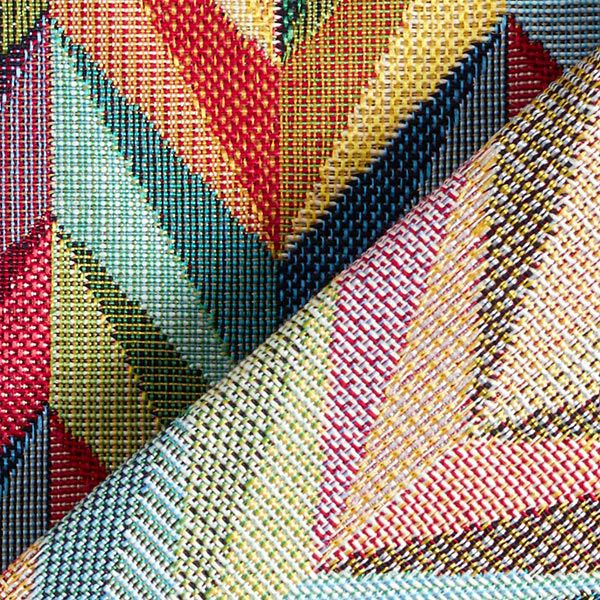 Decostof Gobelin Kleurrijke zigzag – lichtgeel, image number 4