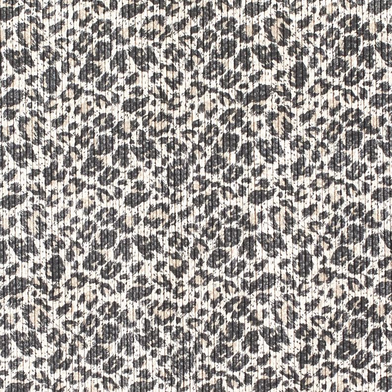 Rib Luipaardprint – zand/zwartbruin, image number 1