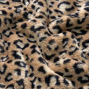 Gezellige fleece Luipaardpatroon – middelbruin, 