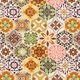 Viscosejersey boho tegels – natuur/groen,  thumbnail number 1