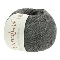 LANDLUST Alpaca Merino 160, 50g | Lana Grossa – donkergrijs