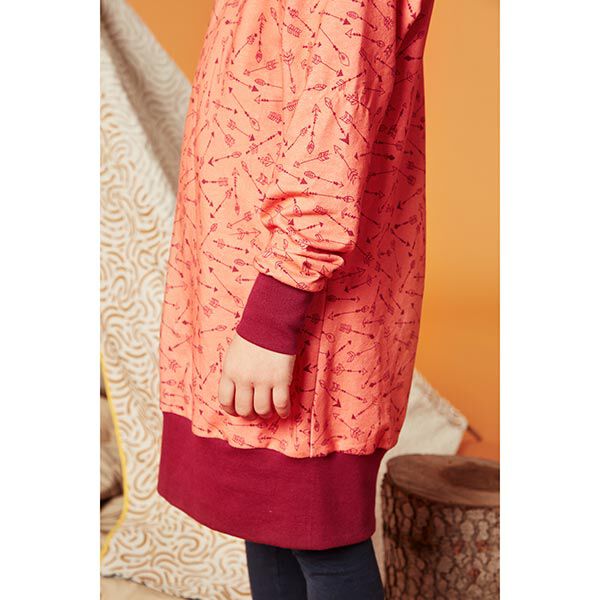Sweatshirt geruwd Pijlen | PETIT CITRON – kreeft/roestrood, image number 8