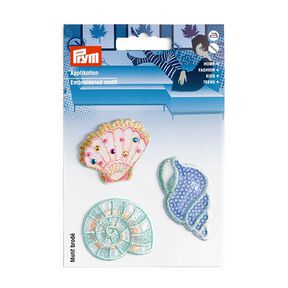 Applicatie Schelpen [ 3 Stuk ] | Prym – blauw/roze, 