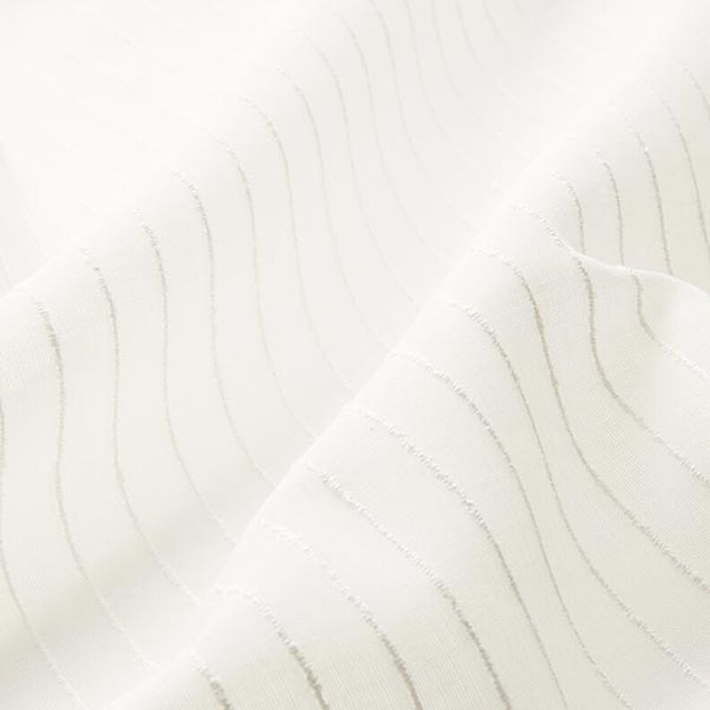 Gordijnstof brede strepen effectgaren 300 cm – wit,  image number 2