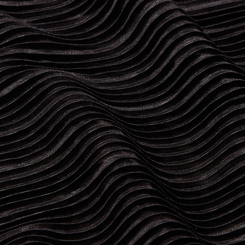 Jersey plissée – zwart,  image number 2