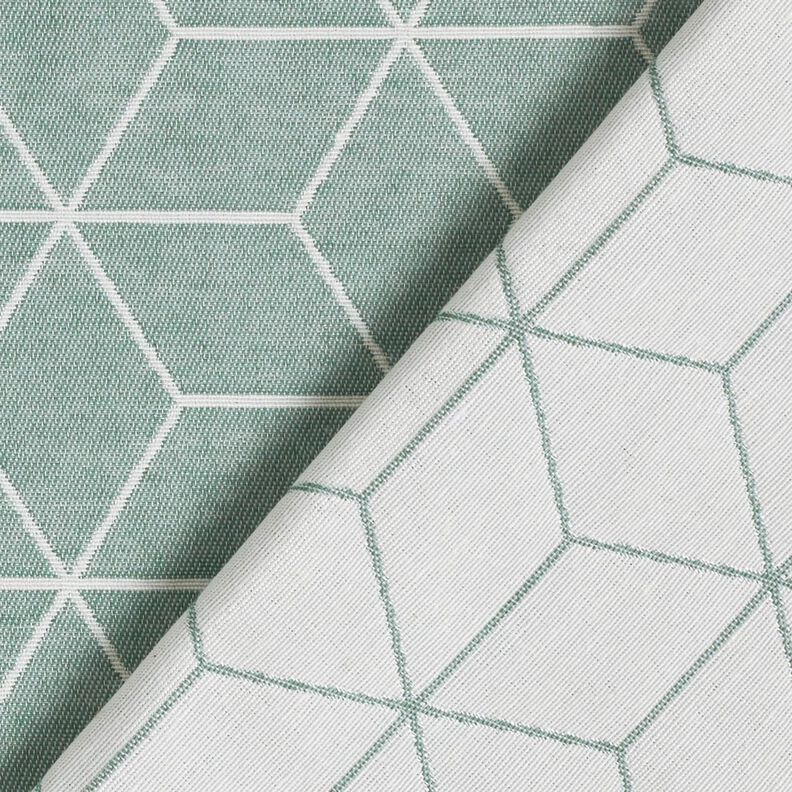 Decostof Jacquard moderne kubussen – riet/ivoor,  image number 4