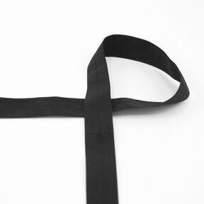 Elastisch bandje (rubberen vouw) mat [20 mm] – zwart, 