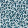 Katoenen stof Cretonne Abstracte bladeren – oceaanblauw/ivoor,  thumbnail number 1