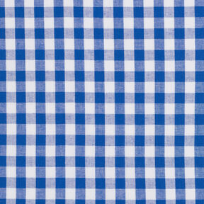 Katoenen stof Vichy ruit 1 cm – koningsblauw/wit, 