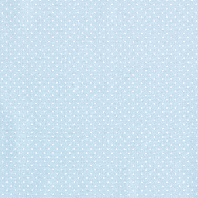 Katoenpopeline Kleine stippen – lichtblauw/wit,  image number 1