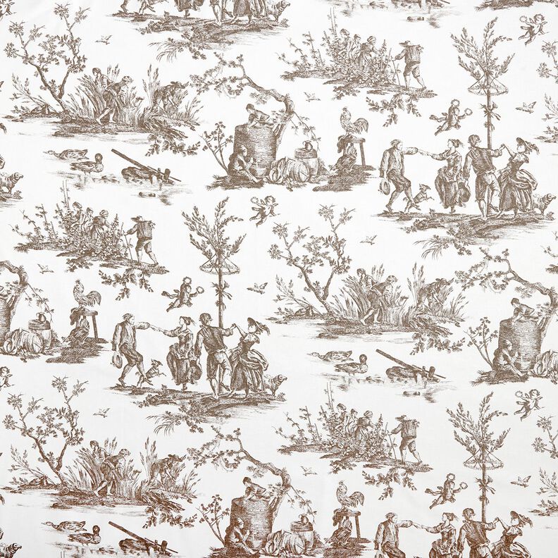 Decostof Half panama blije dansers 280 cm – taupe/wit,  image number 1