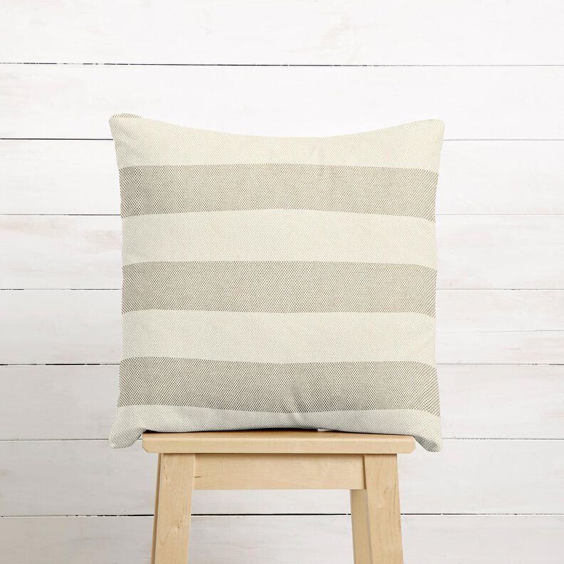 Decostof Panama Brede strepen &ndash; taupe/lichtbeige,  image number 6