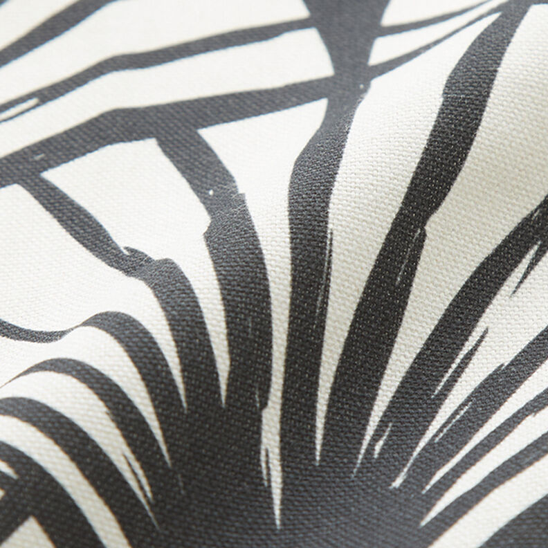 Decostof Half panama abstracte vakken – ivoor/zwart,  image number 2