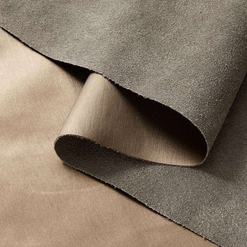 Bekledingsstof Imitatieleer schitterend – donkertaupe,  image number 7