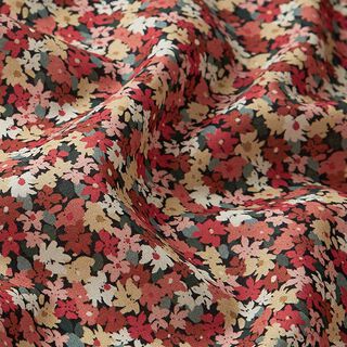 Katoenen stof millefleurs – zwart, 