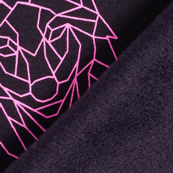 Alpenfleece Origami-wolf – zwart/neon pink, image number 4