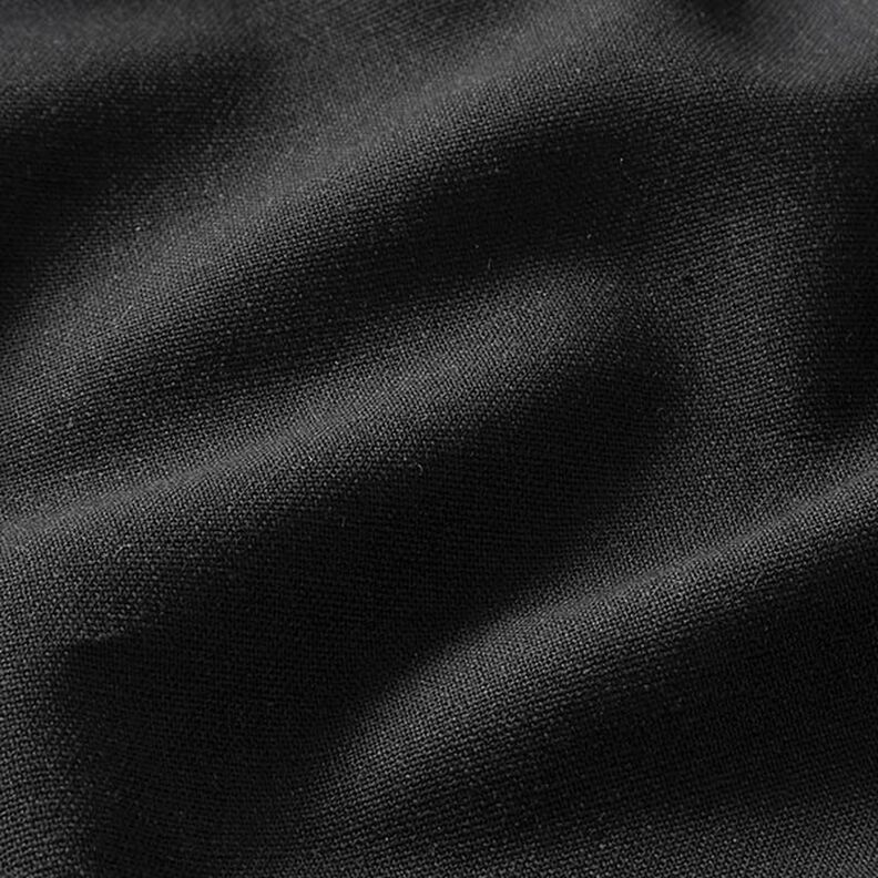 Viscose-linnen-mix Effen – zwart,  image number 2