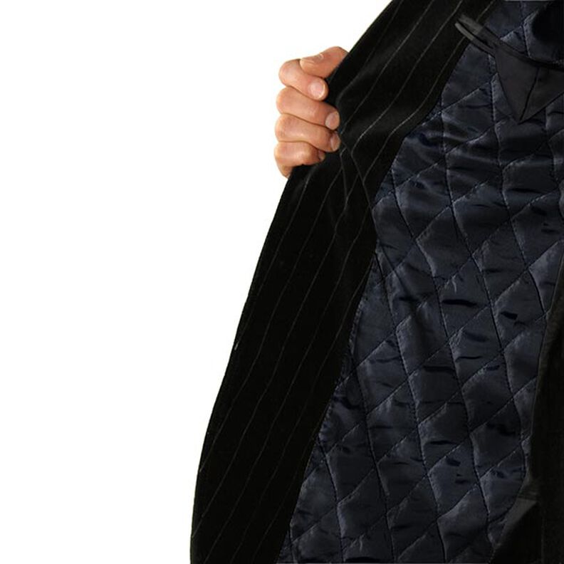 Gewatteerde voering Rhombus – zwart blauw,  image number 8