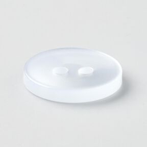 2-gats knoop glanzend [Ø 15 mm] – wit, 