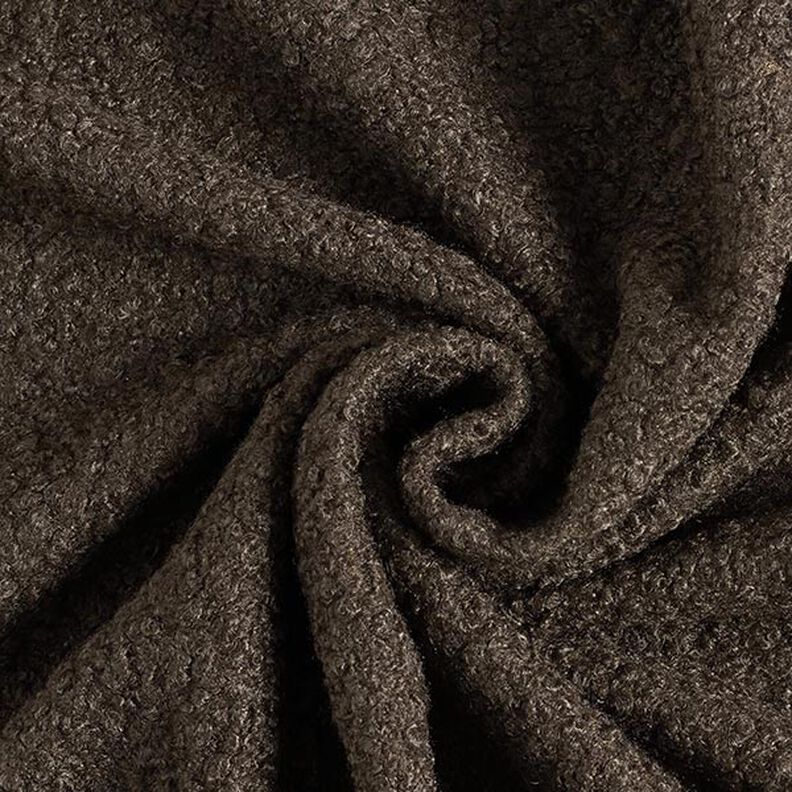 Gewalkte tricot bouclé – bruin,  image number 1