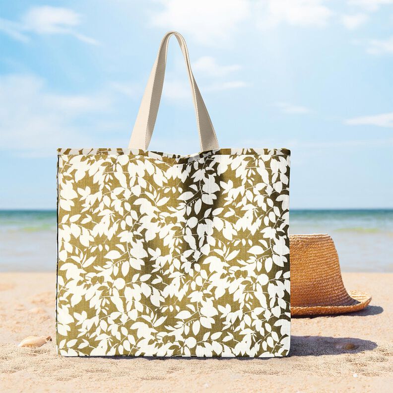 Decostof Panama Bladerenschaduw &ndash; creme/lichtolijf,  image number 7