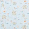 Katoenen stof Olifant spettert water – zilverblauw,  thumbnail number 1