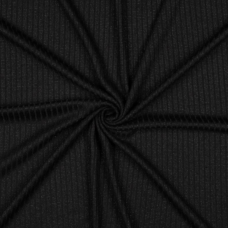 Gebreide tricot Lurex – zwart,  image number 1