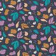 Sweatshirt geruwd Bladeren en glitter – nachtblauw,  thumbnail number 1