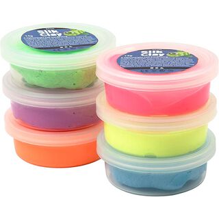 Silk Clay® Boetseerklei [6x14 g] , Neon kleuren, 