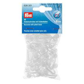 Binnenlooprollen met vouwhaken 50 stk – wit | Prym, 