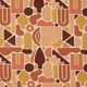 Decostof jacquard retro vormen gerecycled – currygeel/natuur,  thumbnail number 1
