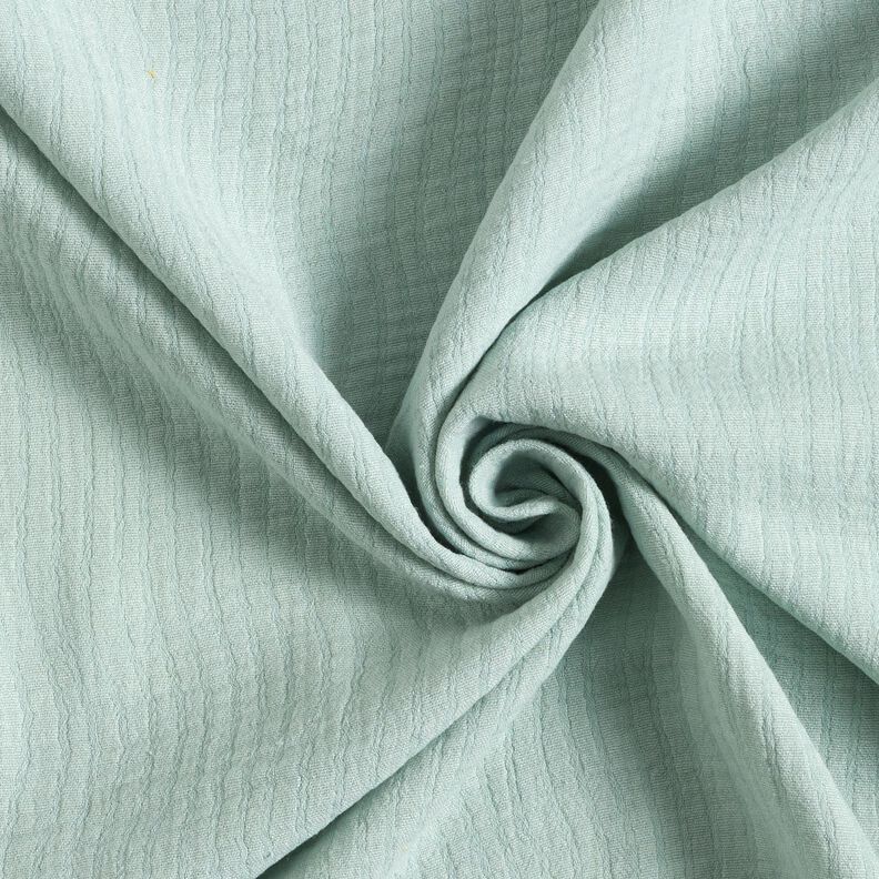 Linnen-katoen-mix Jacquard Golvenmotief – licht mint,  image number 4