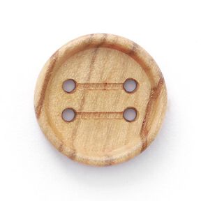 Houten knoop 4-gats – natuur, 