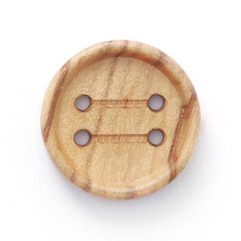 Houten knoop 4-gats – natuur,  image number 1