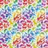 Katoenpopeline Regenboog vlinders Digitaal printen – wit/kleurenmix,  thumbnail number 1