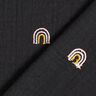 Mousseline/dubbel gehaakte stoffen geborduurde regenbogen – zwart,  thumbnail number 4