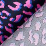 Gecoate katoen abstracte Leeuw | Poppy Fabrics – nachtblauw/pink,  thumbnail number 4