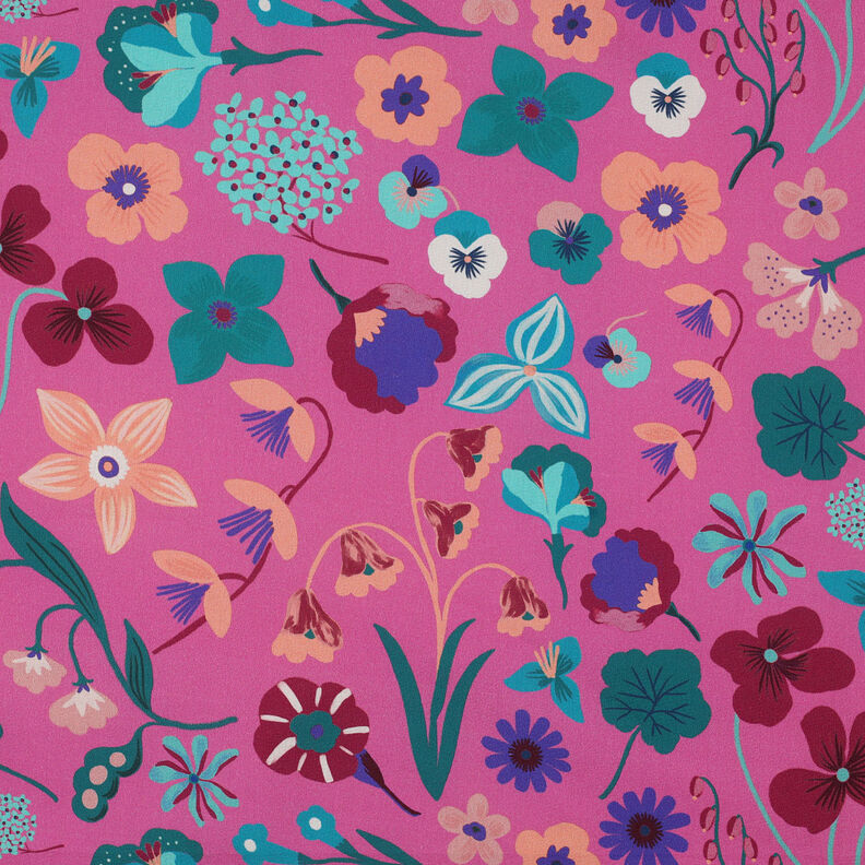 Katoenpopeline Meadow Flower Digitaal printen | Nerida Hansen – pink/petroleum,  image number 1