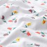 Fijne katoenen batist opgestikte bloemen | Poppy Fabrics – wit/neon oranje,  thumbnail number 2