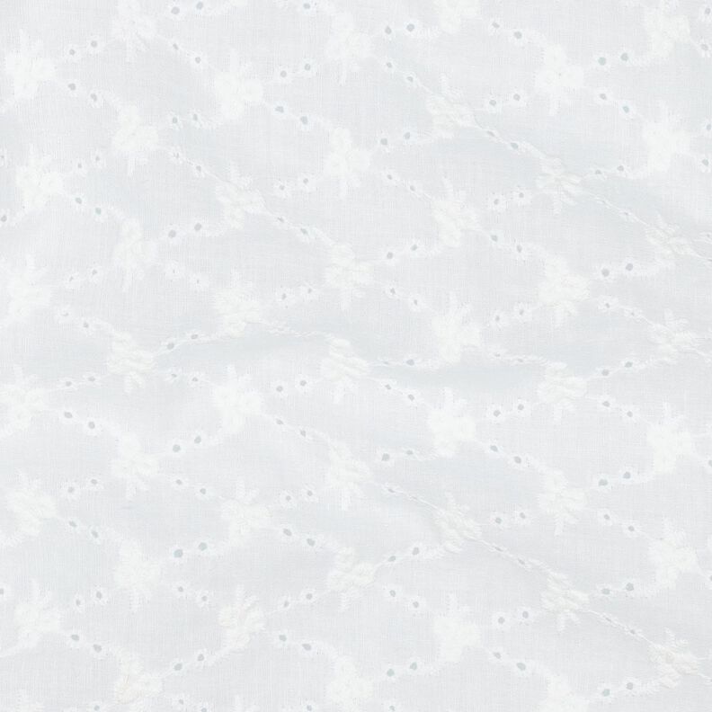 Katoenen stof Los borduursel Bloemen diamanten| Poppy Fabrics – wit,  image number 2